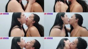 HOT KISSES ON THE BRUNETTE - MILF LETICIA MILLER & LAVINY BRUNETTE GIRL - EXCLUSIVE LM VIDEOS AUGUST 2024 - CLIP 4