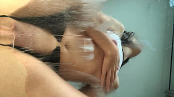 WET PUSSY TEASING THROUGH GLASS TABLE