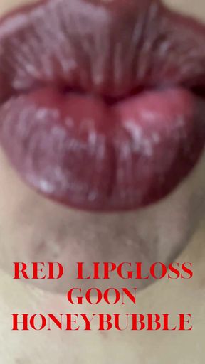 Applying Red Lipgloss Lip Fetish, Gooning, Femdom, Findom