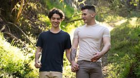 ”Romantic Woods Walk Leads to Sexy Couch Action - Trevor Brooks & Sam Ledger”