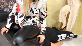 Queen Hanna and Mistress Jane - Facesitting and ball kicks