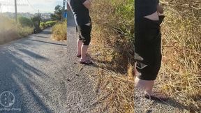 boy followed his straight friend who went for a pee