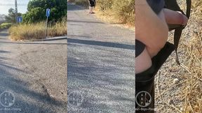 boy followed his straight friend who went for a pee