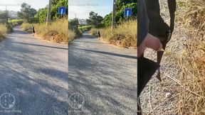 boy followed his straight friend who went for a pee