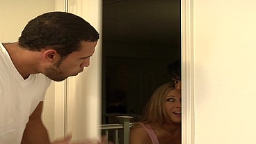 Two Milfs catch housemate jerking off