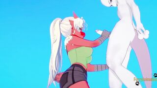 Pokemon Animated Furry Yiff 3D - Blaziken head and hand job with cum