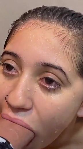 Getting a Blowjob Under the Shower
