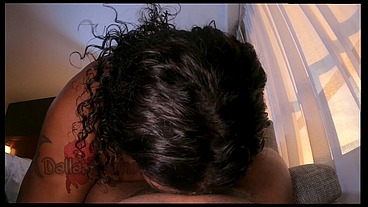 Ebony babe takes guy on a ride