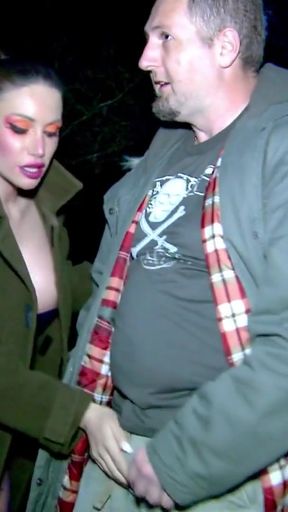 Night Fucking outdoor huge tits babe Clanddi Jinkcego with peeing   Clip 1