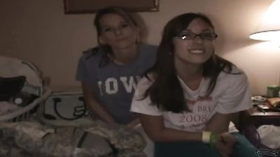 Experienced Lesbian taking a Shower with some Fresh Blonde Teen Meat