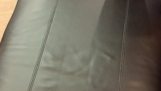 Muscular dog masturbates his thick uncircumcised testicles