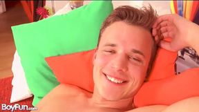 Florian Mraz flaunting his nice dick on a bed