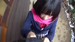 Amateur girl with tiny tits Yuna Kimino sucks and licks cock 6