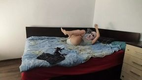 Amateur couple seduces in the bedroom with wild &mdash;  intense passion