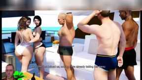 Anna gets dizzy at a yacht party. 3D porn cartoon sex