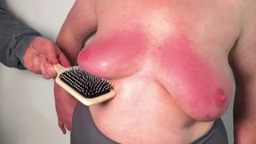 Beat your breasts painfully red until they are swollen 3-6