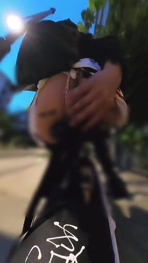 Long Public Bike Ride with Huge Dildo up My Ass - Caught so Many Times