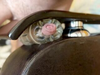 Chap Groaning and Screwing Fleshlight until Shaking Climax with Biggest Ejaculation - fap2it