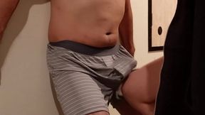 M man gets dominated by a woman, balls squeezed and cock tortured
