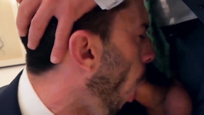 Classy gay sucks on thick shaft before being analrammed