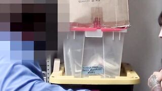 Petite-Kitten's Office Romance with Huge Dick Security Guard