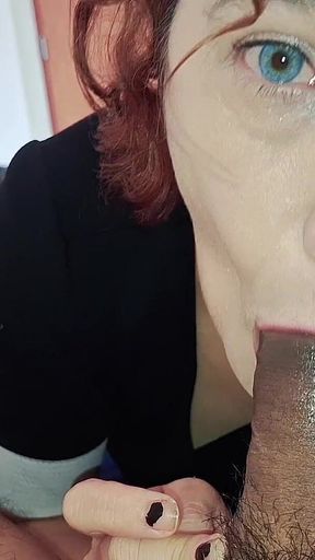 Good Wife Behaves Well by Sucking and Swallowing Semen