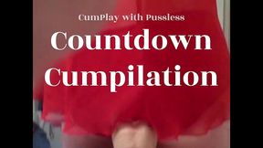 cumplay with pussless - compilation of cum-countdowns & panty stuffing / anal creampie felching - fan service