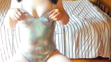 フォロワーさんからもらったつやつやレオタードでチクニー