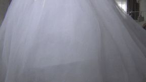 Red panties under the bride's dress bb