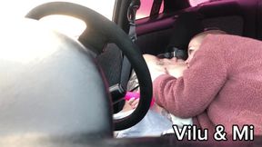 Girl caught Guy is Masturbating in Car