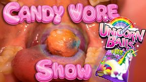 Candy Vore Show Ep. 5 | Unicorn Balls (CHEWING)