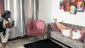 Stepmom gives a welcome fuck to little stepbrother after his work trip