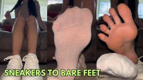 Sneakers to Bare Feet Tease