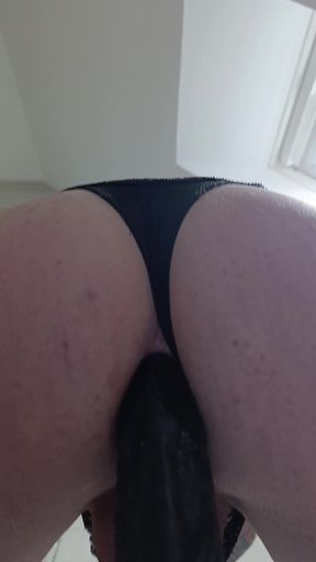 I fuck my big black thick dildo