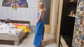 tease you with my blue pvc apron