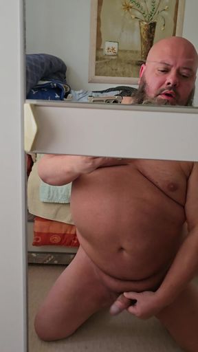 Head on Mirror Masturbation