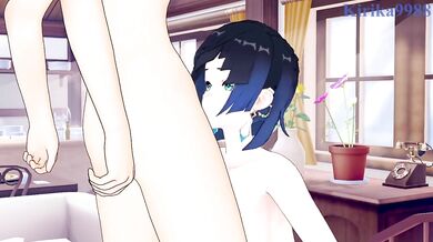 Yelan and Aether get nasty in high def steamy bedroom action