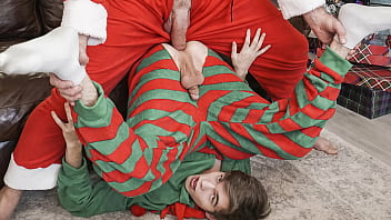 Stepdaddy Giving Best Christmas Present to His Twink Stepson - Soncreep