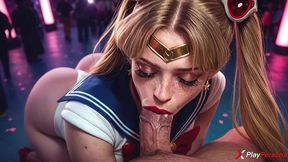 a hot cosplayer wasn t afraid to take on the challenge and accepted a sex battle in front of the audience [ai]