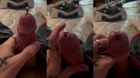 cock sounding with extreme precum