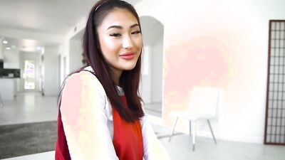 Lovely Asina doll is riding her stepdad's cock in this POV