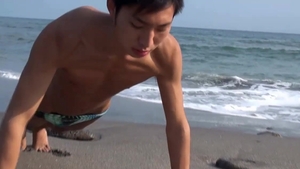 GayAsianNetwork: Asian Leo Ota stretching