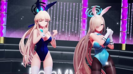 Blue Archive - Toki & Asuna Foursome Sex Dance