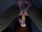 SISSYGASM ORGASM HANDS FREE CUM BIG DILDO