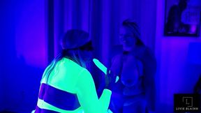 livieblainn, katie kampbell and flight attendant fiona light up