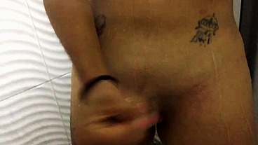 Watch my shower show - dildo deepthroat, dildo assfuck and final cum.