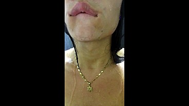 Watch my shower show - dildo deepthroat, dildo assfuck and final cum.