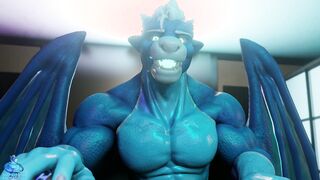 Watch Nighdruth follow his muscle growth with a kinky furry fetish video