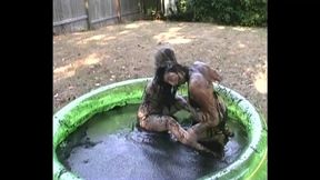 Samara Mae And Tracy Backyard Mud Wrestling