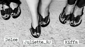 Kiffa Feet visting Rio, her friends Juliette_RJ and Dolce for a classic dangling session - FOR MOBILE DEVICES USERS - DANGLING - FOOT FETISH - KIFFA FEET - FLIP FLOPS DANGLING - MELISSA DANGLING - SOLES - WRINKLED SOLES